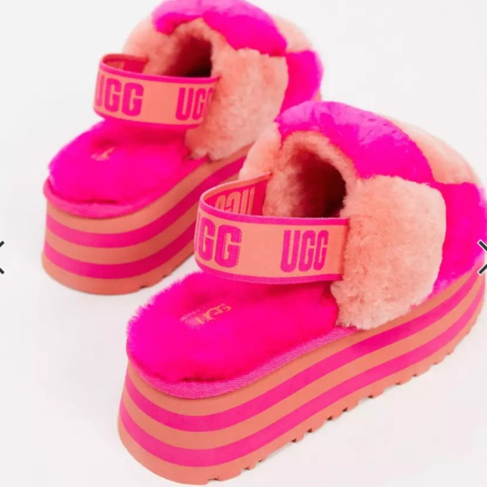 UGG Disco Checker Slide Vibrant Platform Slides - Picture 3 of 16